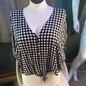 Express tie front shirt